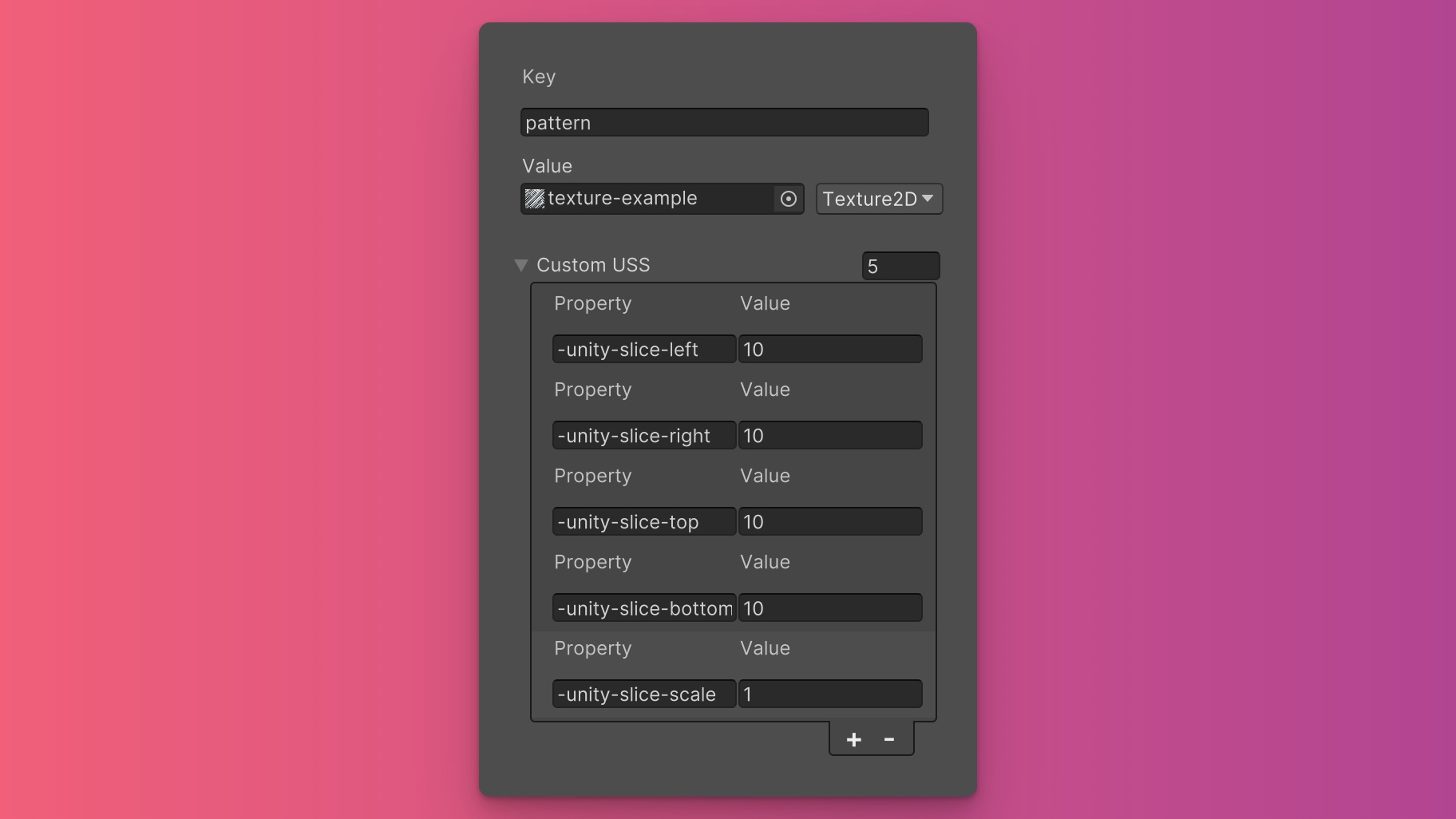 Applying slice values to the bg-pattern class